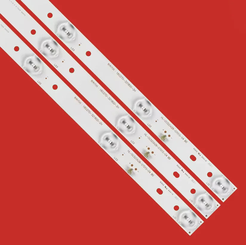 bande led blanc moderne 598mm 7leds 3v fixations opaques