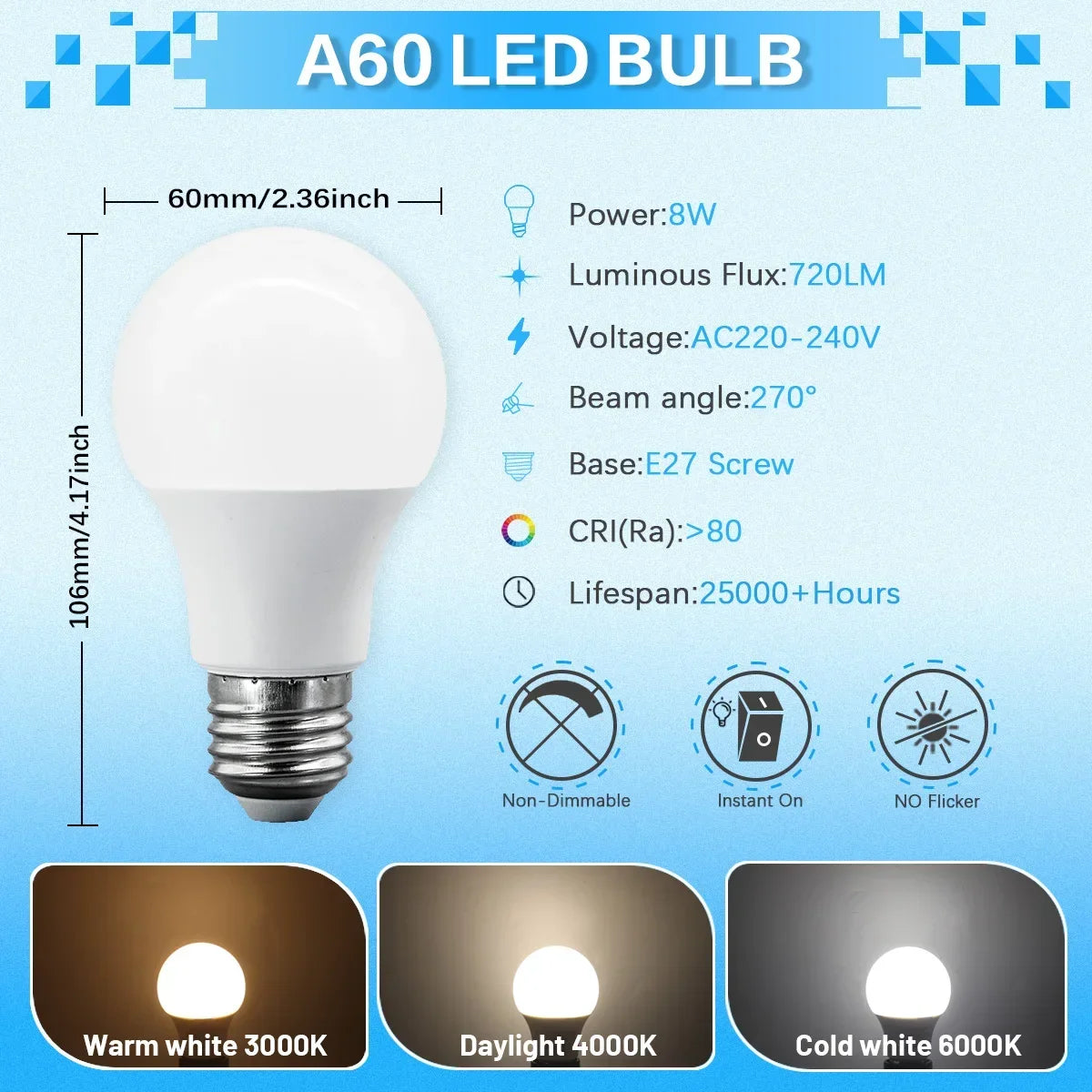 lot ampoules led boule e27 blanc moderne salon chambre maison intérieur décoratif