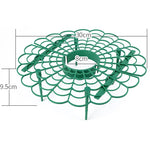 support fraises plastique noirâtre vert grille circulaire moderne clips tiges balcon jardin anti salissure