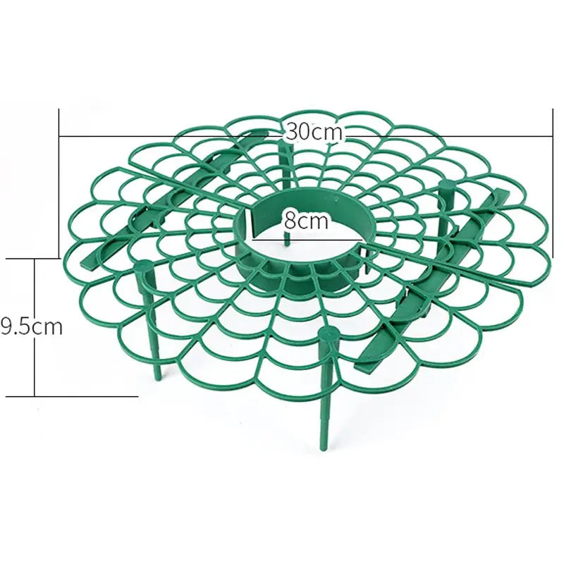 support fraises plastique noirâtre vert grille circulaire moderne clips tiges balcon jardin anti salissure