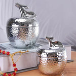 boîte bijoux fruit forme céramique or argent texture martelée moderne décoration rangement