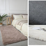 tapis acrylique rose clair blanc gris moderne doux 40x60cm 50x80cm 40x120cm