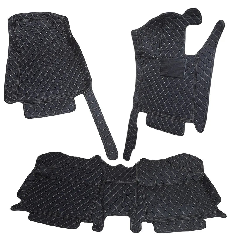 tapis sol voiture cuir noir anti salissure facile nettoyage anti glisse luxueux full coverage