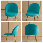 chaise moderne velours rose pâle vert foncé beige gris bleu turquoise pieds dorés assise
