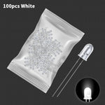 diodes led transparentes vert rouge jaune bleu orange simple utilitaire 20pcs 3couleurs 20pcs 5couleurs