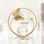 ornements décoration doré feuille papillon libellule moderne minimaliste transparent sphère