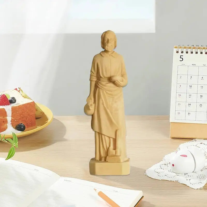 statue saint joseph résine peinte main décor religieux classique maison livres horloge tableau abstrait