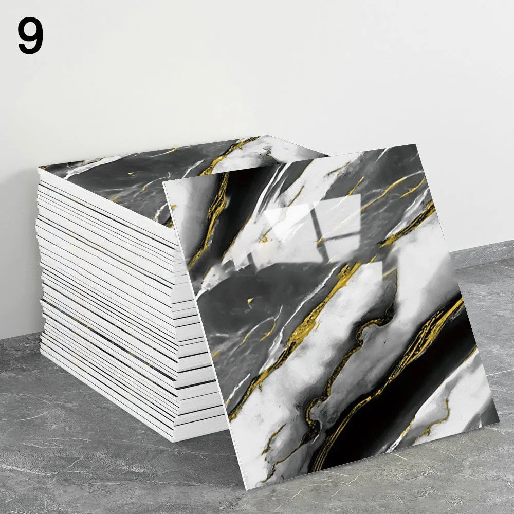 panneau décoratif auto adhésif marbre blanc moderne résistant humidité facile contemporain