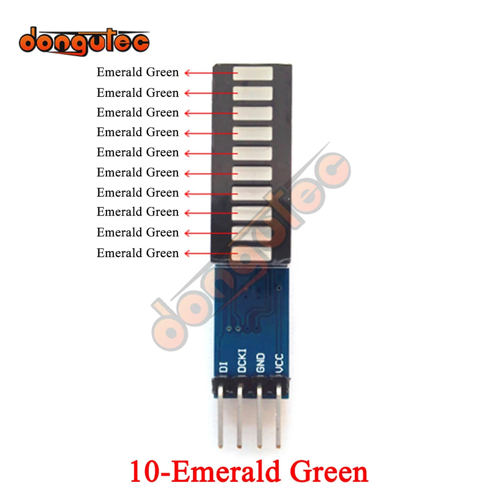 affichage led bleu circuit imprimé électronique sans fixation 10 segments batterie