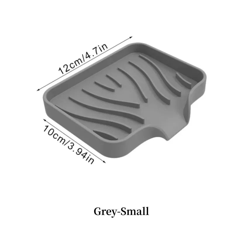support savon silicone drainant moderne gris blanc noir vert rayures ondulées salle bain cuisine
