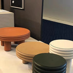 tabouret moderne minimaliste bois couleur gris contemporain salon decoration autonome
