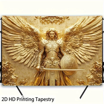 tapisserie or ange relief classique baroque salon chambre clips tissu polyestère nettoyage machine