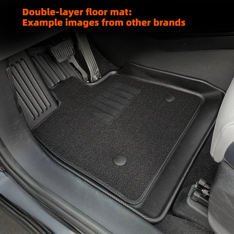 tapis sol voiture noir rayures horizontales moderne imperméable tout terrain polypropylène