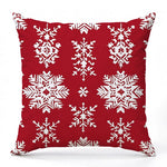 coussins décoratifs noël motifs sapins rennes flocons peluche rouge blanc vert traditionnels