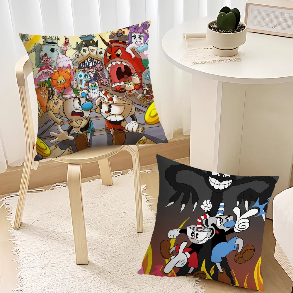 taies d'oreiller animées personnages cartoon jaune noir 40x40cm 45x45cm 50x50cm 60x60cm