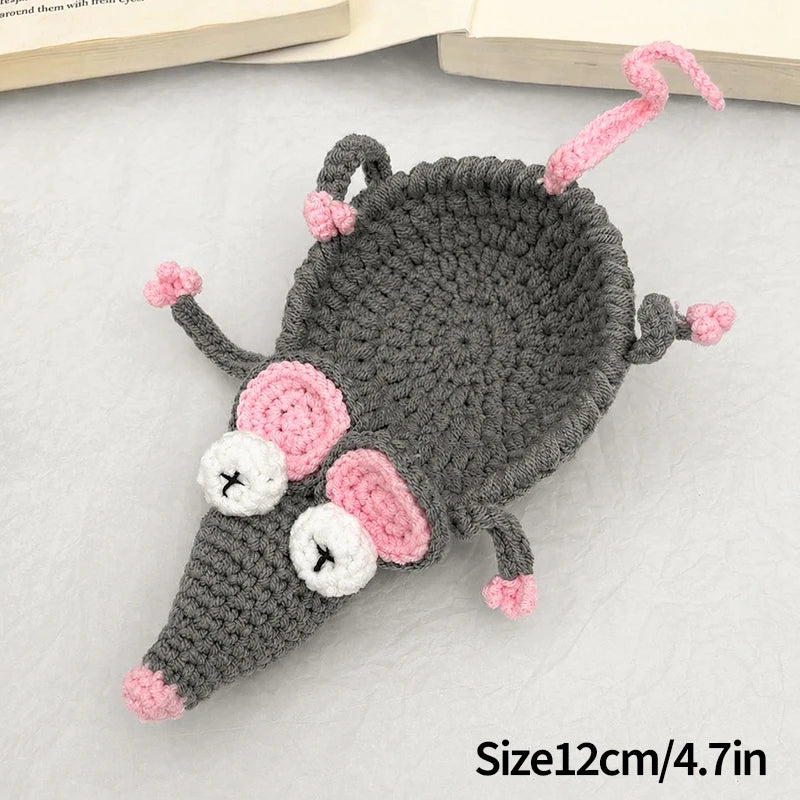 coasters crochetés motifs animaux créatifs opaques vert bleu jaune blanc dinosaure oiseau écologiques