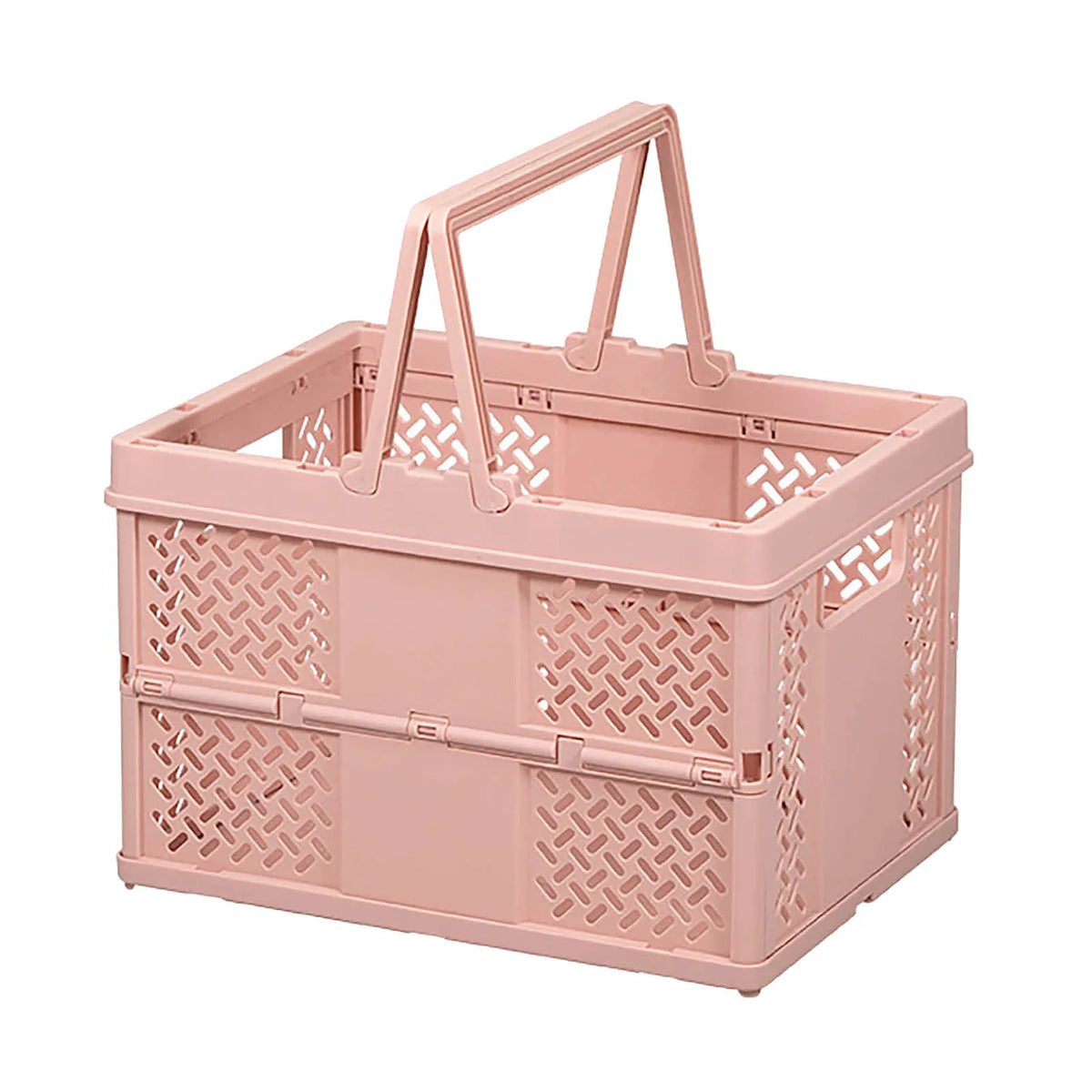 panier pliable orange rose vert moderne poignées détachables grille géométrique opaquet multifonctionnement