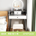 maquillage blanc moderne tabouret miroir tiroirs bois minimaliste