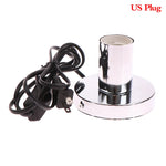 support lampe moderne noir blanc doré argenté rond lisse opacité câble prise us plug