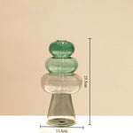 vase verre moderne transparent couleurs géométrique sphères table décoration maison salon
