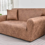 housse canapé marron clair texture grunge moderne polyester solide accueil single double four