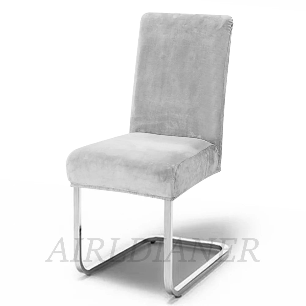 housse chaise velours doux beige moderne poignées serrage extérieur mariage banquet