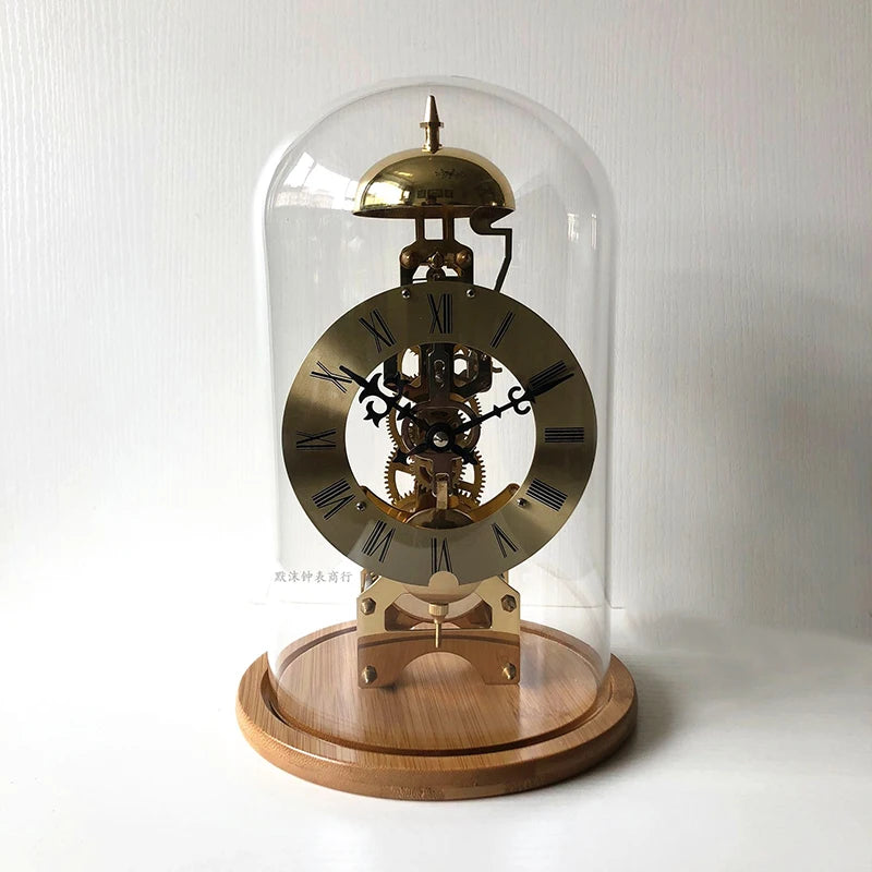Horloge de table mécanique noire design vintage
