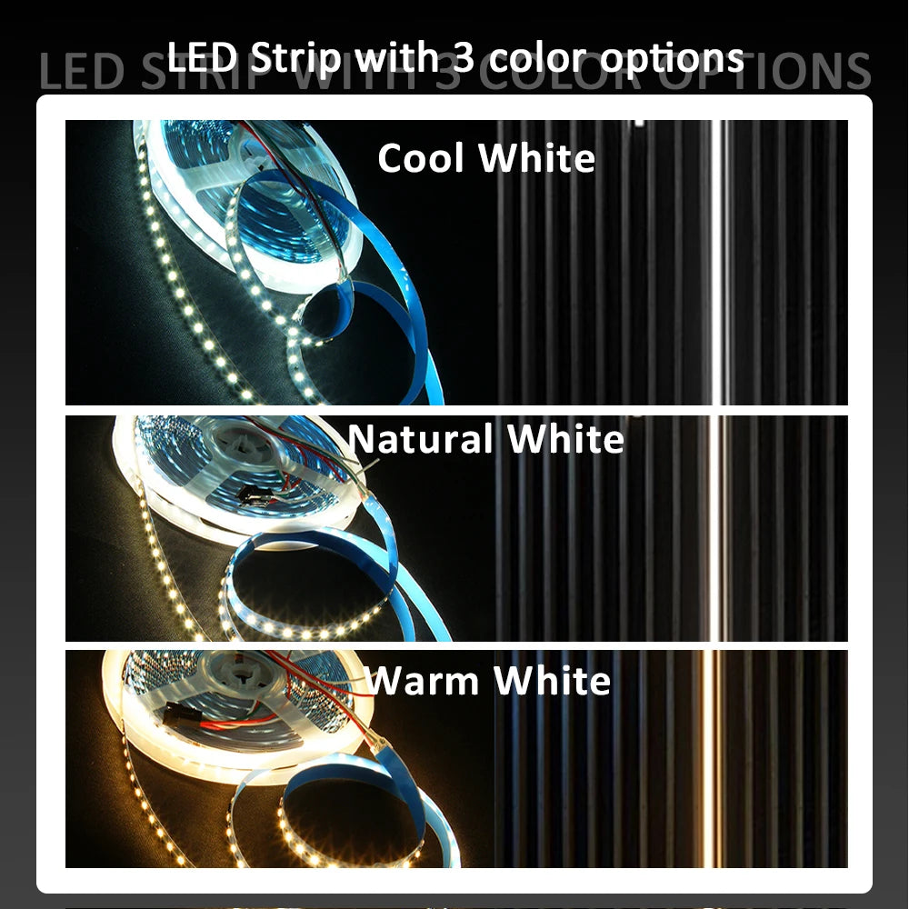 ruban led blanc 3000k 4000k 6000k 24v smd 120leds sensor pirlumière moderne 50000h