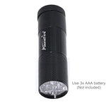 torche poche led mini portable rechargeable noir rouge utilitaire compact aluminium