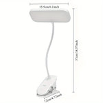 lampe table led clip usb rechargeable moderne blanc flux lumineux variable nocturne étude