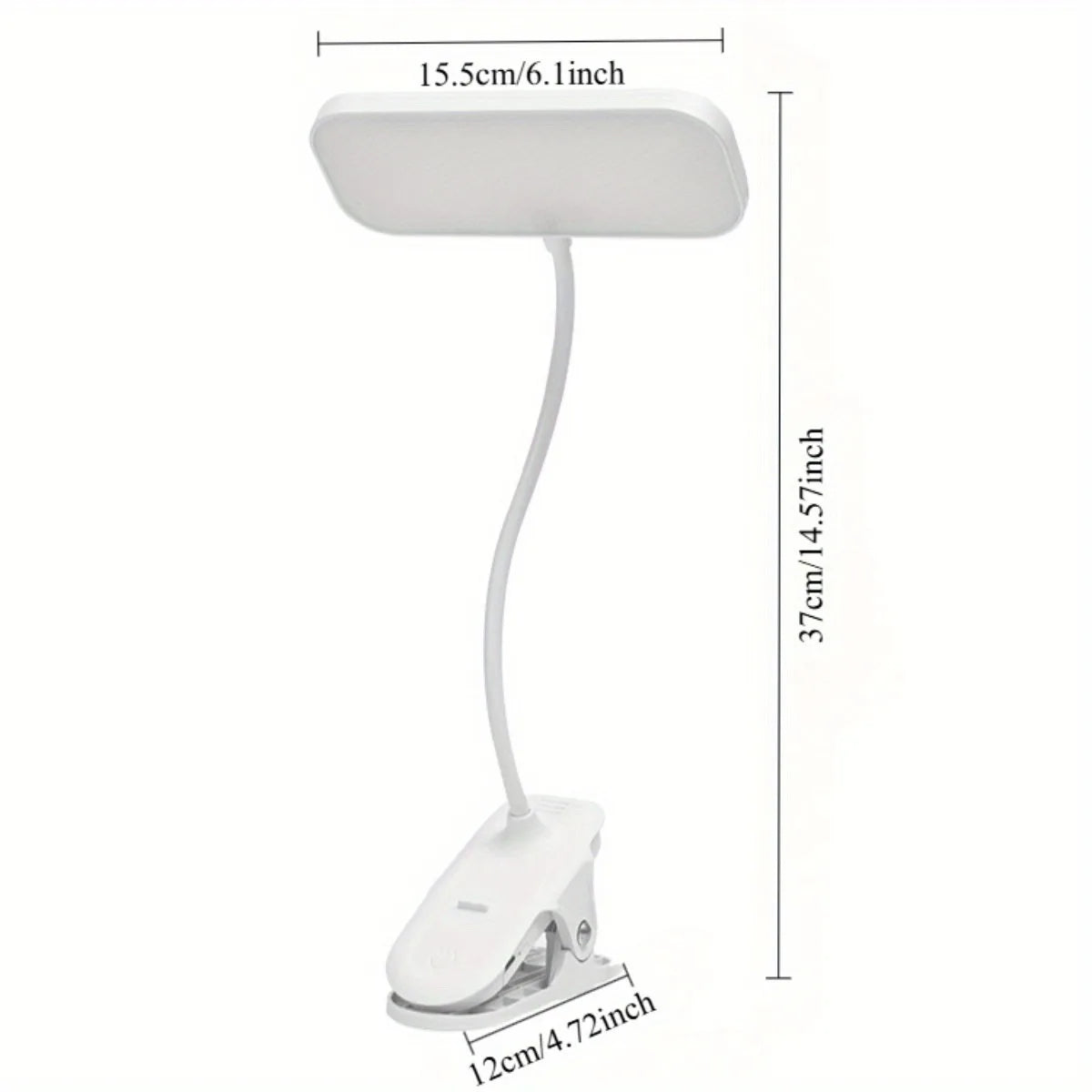 lampe table led clip usb rechargeable moderne blanc flux lumineux variable nocturne étude