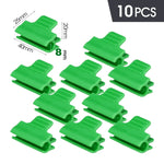 clips fixation plantes vertes pratique robustes 10 pièces opaques vert plat lisse clips support