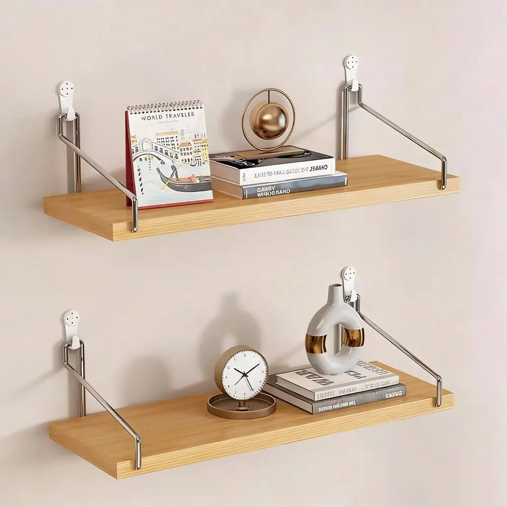 étagères murales bois naturel clips magnétiques moderne minimaliste suspension murale sans perçage multifonction chambre
