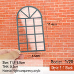 fenêtres transparentes acrylique sections architecturales dioramas construction bâtiments matériaux décoration maison DIY