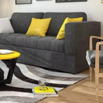 canapé lit pliant moderne gris bleu jaune blanc tissu floral high elastic foam sponge