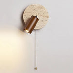 lampe murale moderne minimaliste marron beige texture marbrée fixée cordon interrupteur chambre coucher étude