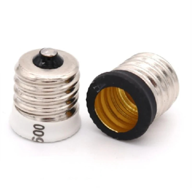 adapteur lampe e17 e14 argenté noir moderne brillant métal base đèn
