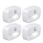 veilleuse led détecteur mouvement blanc moderne adhésif batteries aaa 62x42x22 mm