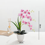 décoration intérieure orchidées artificielles fleurs feuilles synthétiques moderne blanc rose violet jaune