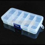 boite rangement plastique transparente compartiments ajustables bijoux petits objets divers