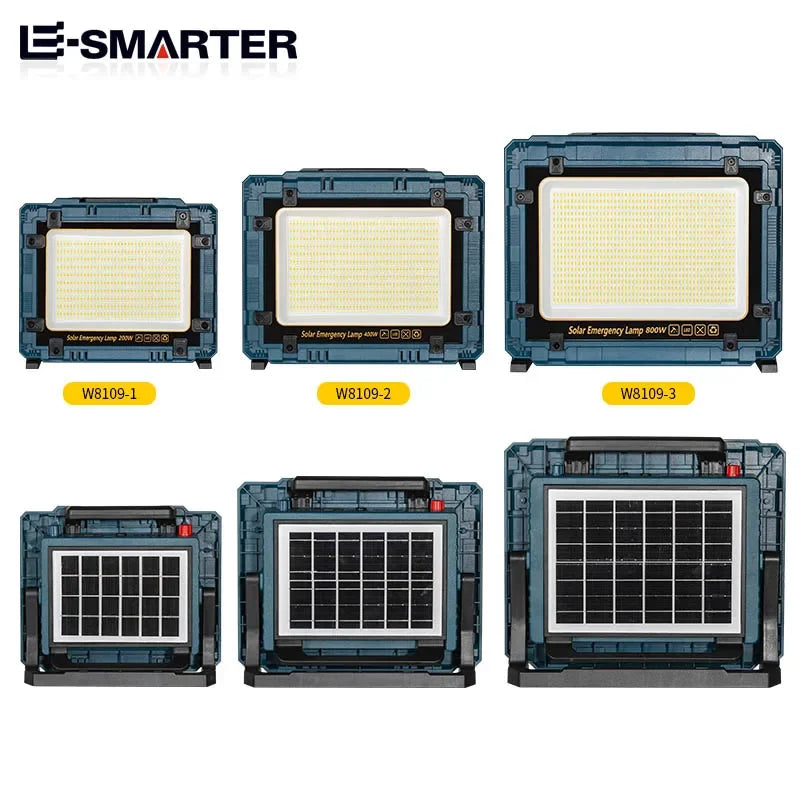 lampe solaire d'urgence bleu noir moderne grille led panneaux solaires camping auto ip65 abs