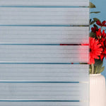 voile rayures horizontales gris clair adhésif isolation thermique protection uv moderne non transparent autoadhésif