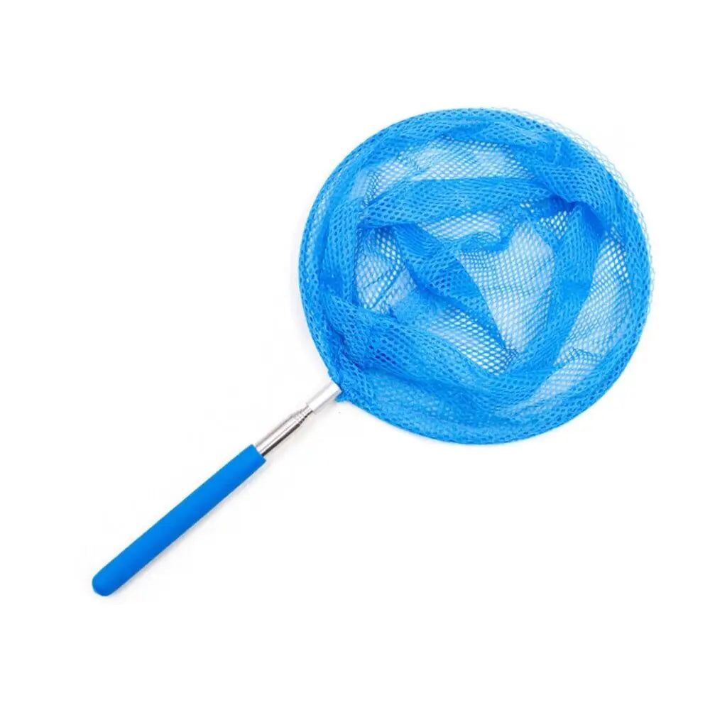 filet piscine bleu maille fine poignée souple moderne nettoyage extérieur enfants transparent acier inoxydable