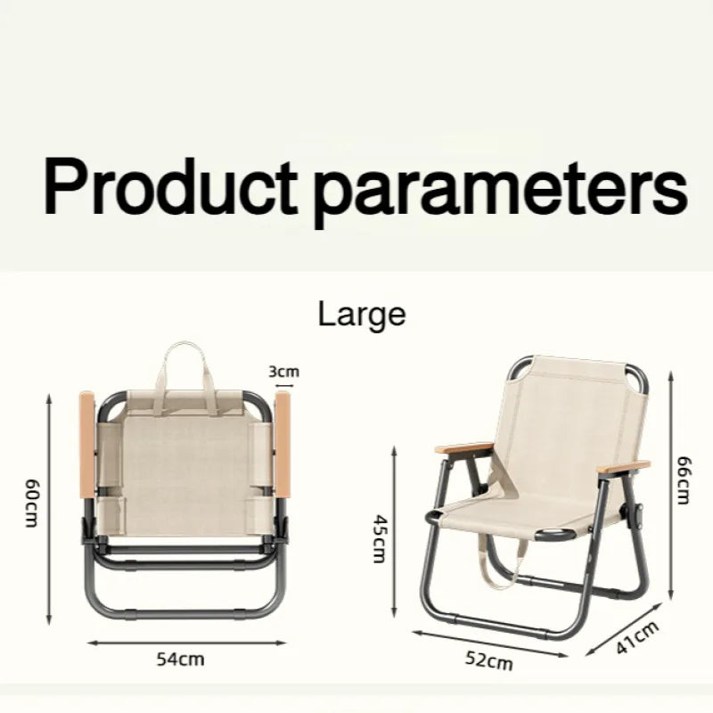 chaise pliable moderne portable beige tissu oxford camping pique nique plage pêche ultra légère