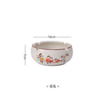 cendriers céramique artisanale poissons vagues fleurs couvercle bambou salon thé maison