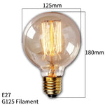 ampoule led filament rétro vintage globe transparent spirale dorée culotte e27 salon