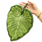 serviettes cuisine absorbantes vert feuille imprimée texturées maison adultes