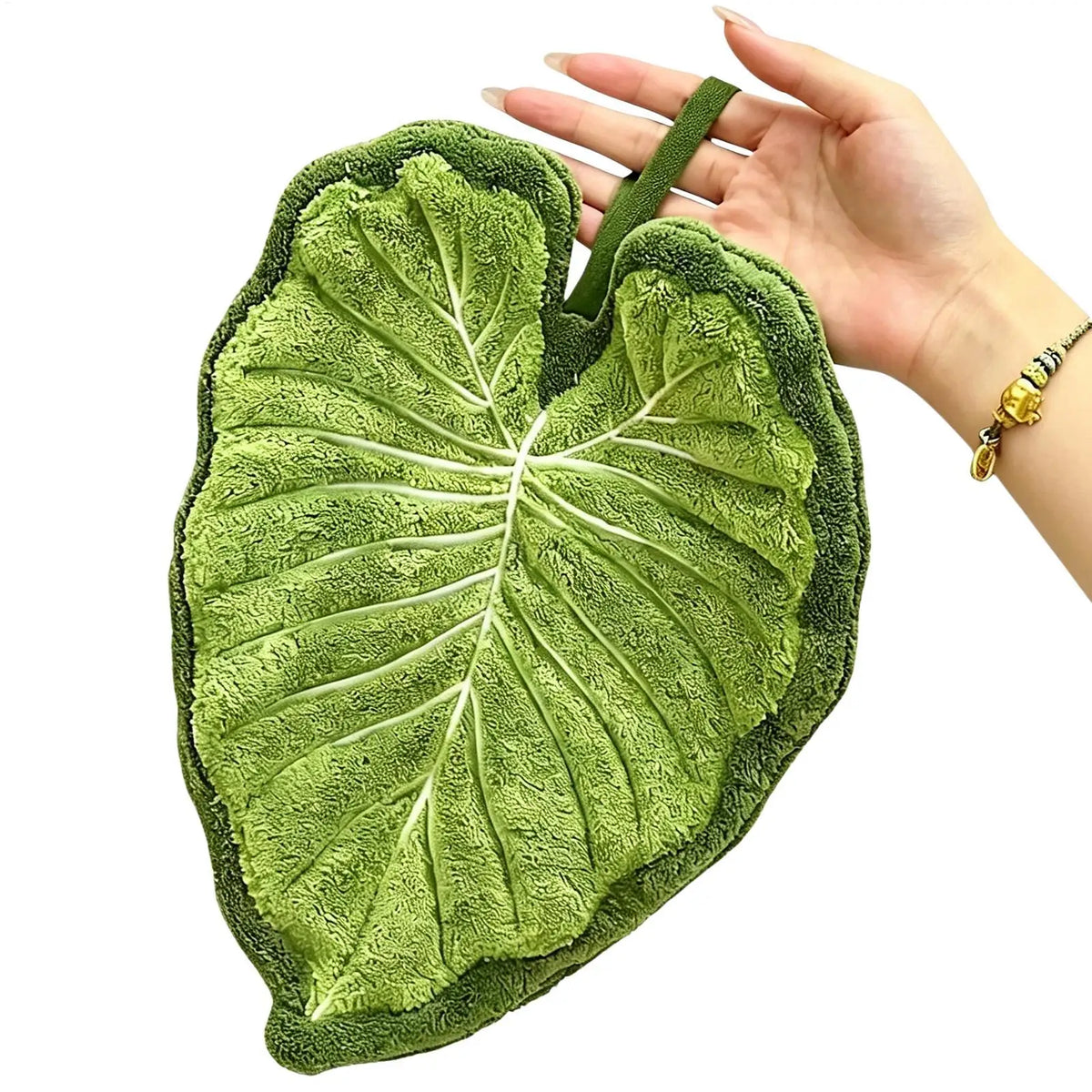 serviettes cuisine absorbantes vert feuille imprimée texturées maison adultes