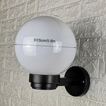 applique murale moderne noire abat jour transparent e27 résistante eau d15cm d20cm