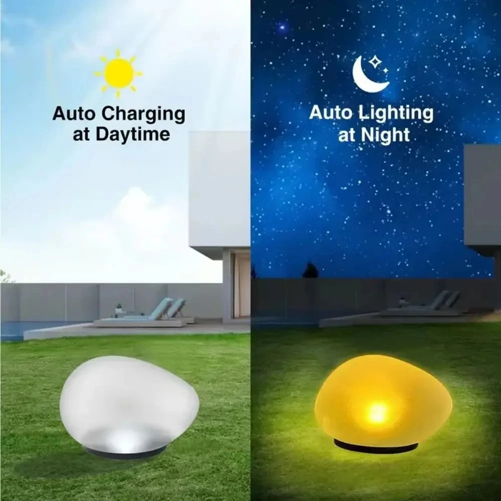 lampe solaire moderne adhésive semi transparente blanc beige lumière décorative extérieure économique